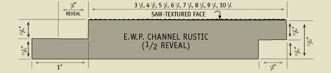 E.W.P.–Channel Rustic (1/2 Reveal)